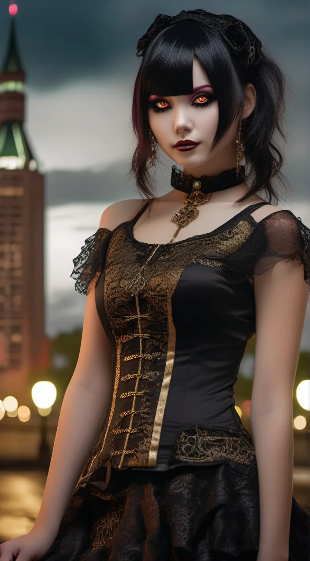 ai character: Goth Girl background