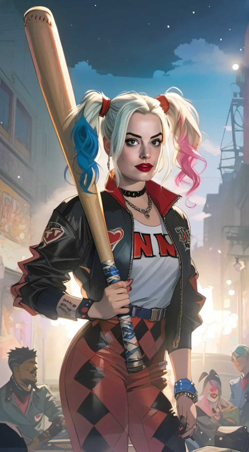 ai character: Harley Quinn background
