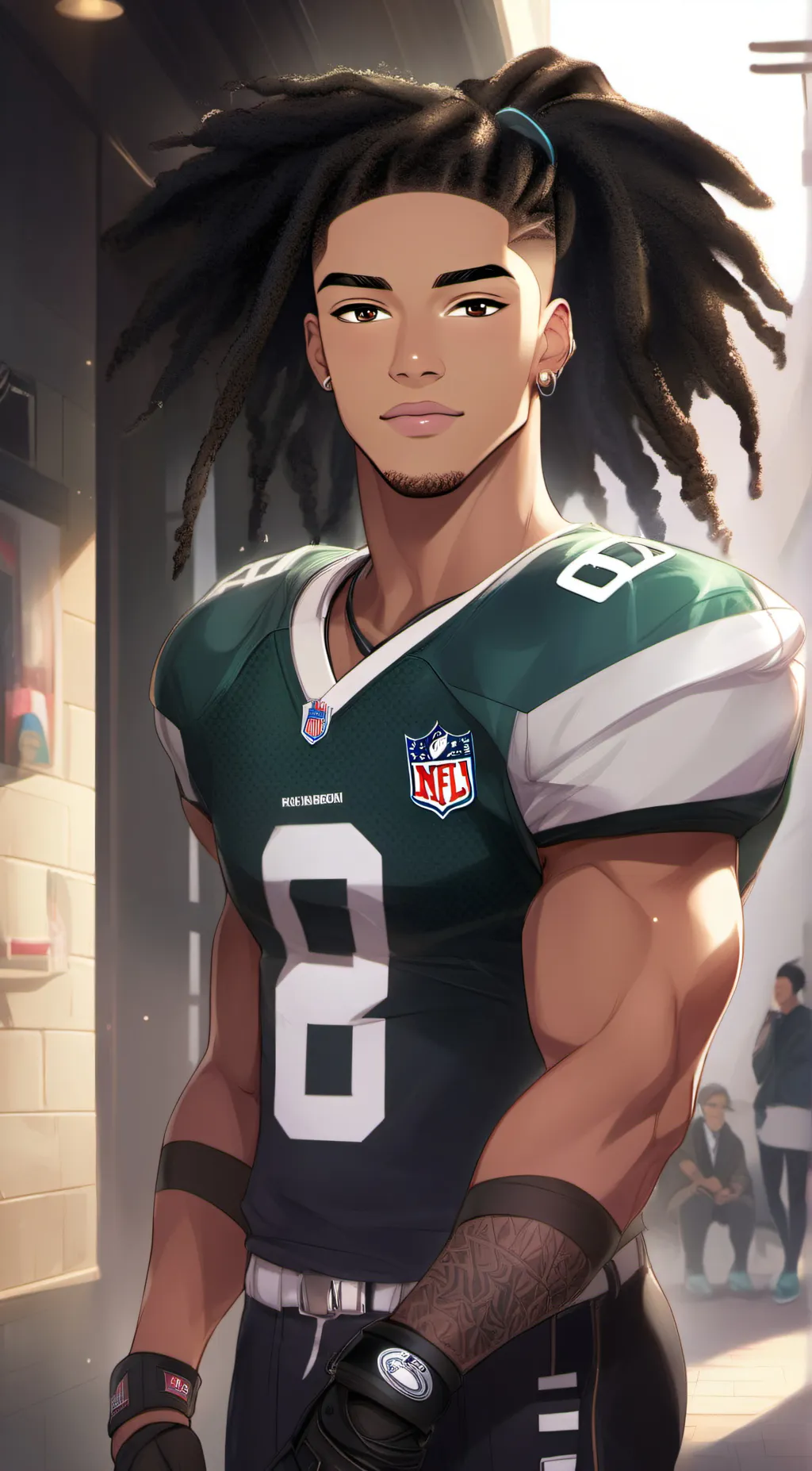 ai character: football  background
