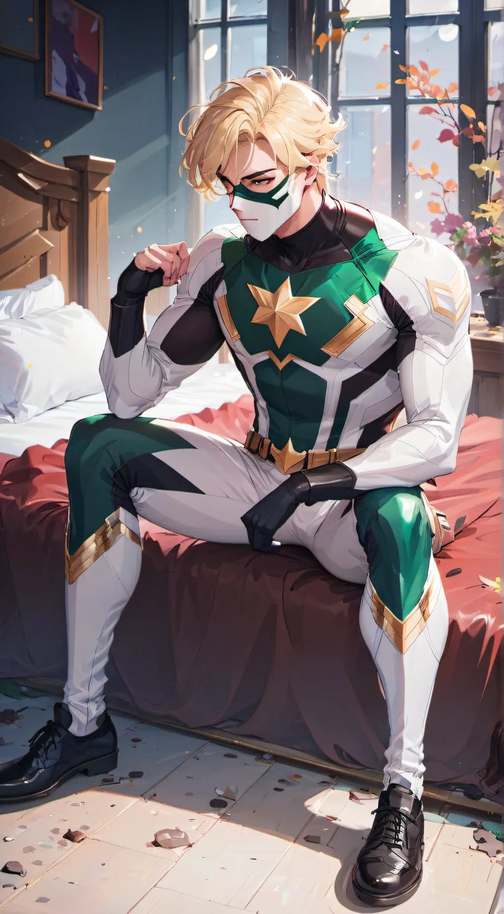 ai character: Adam/ Many Man background