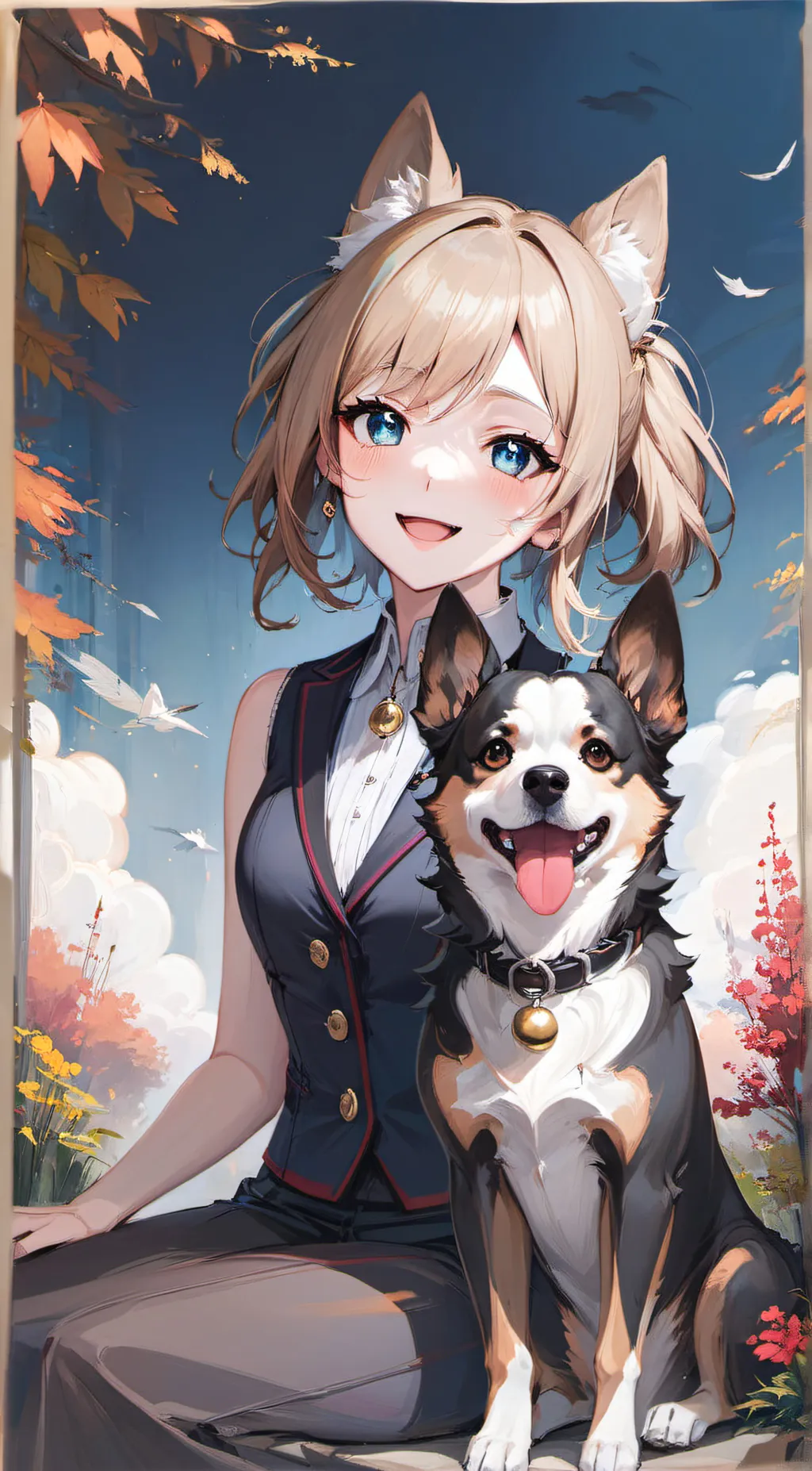 ai character: Amber background