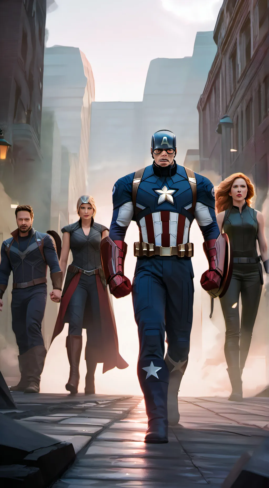 ai character: Avengers (wolf) background