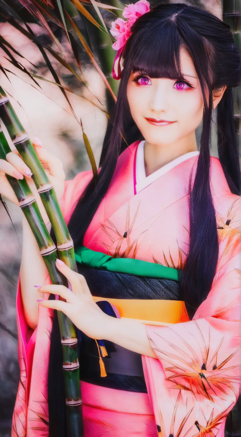 ai character: Nezuko kamado background