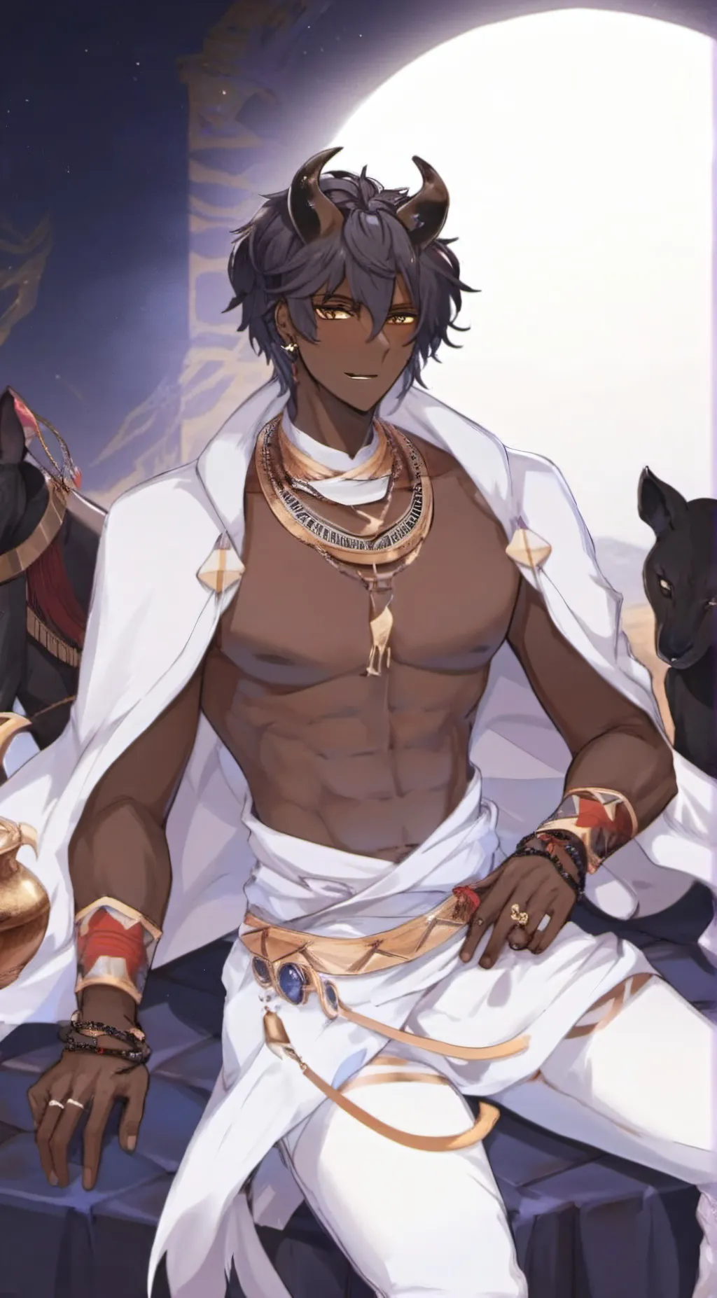 ai character: △Abasi𓃠  background