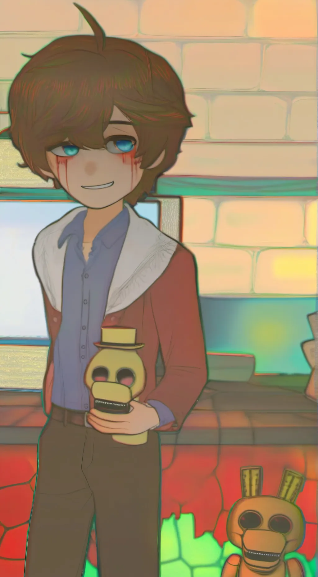 ai character: Evan/cc afton background