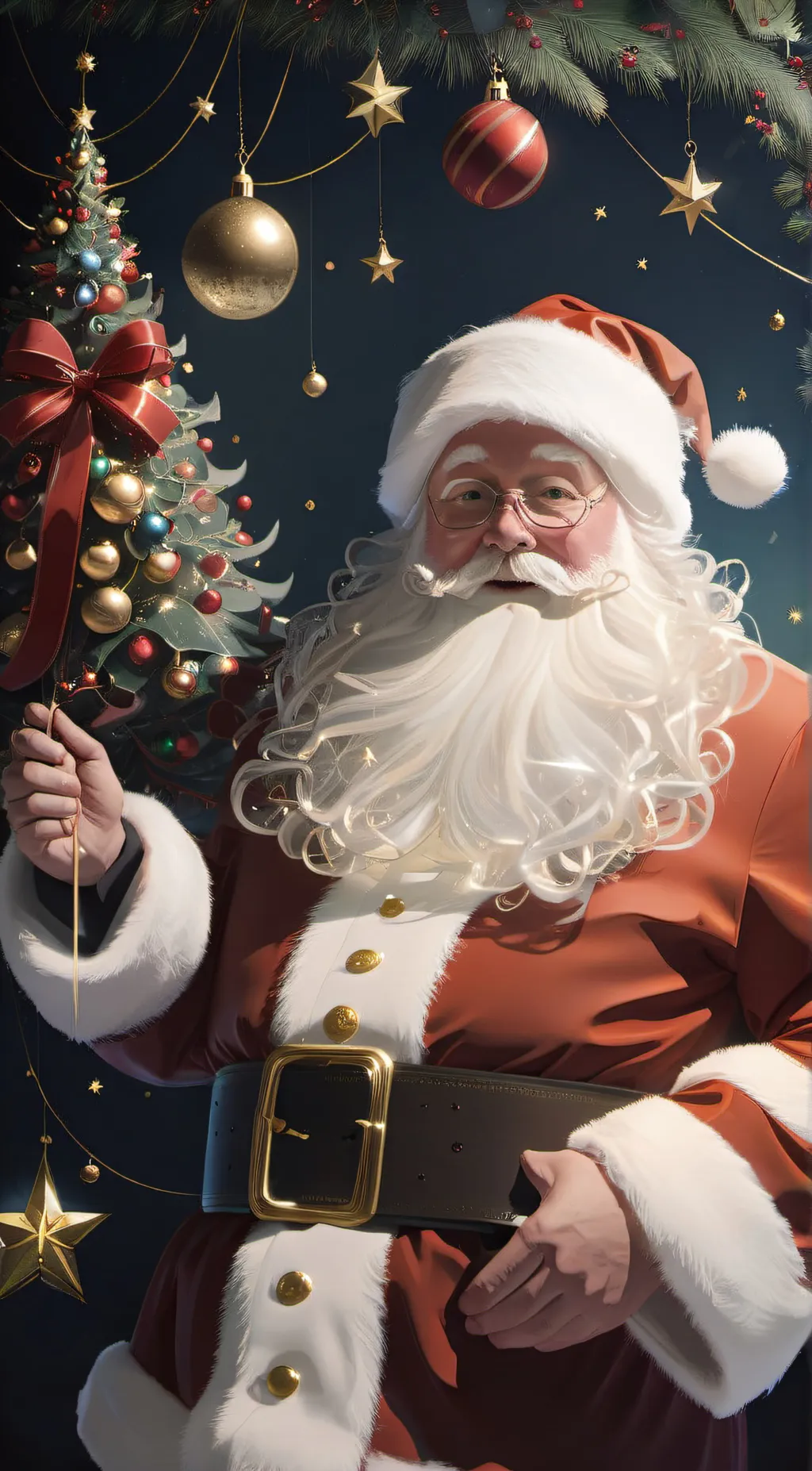 ai character: Santa Claus background