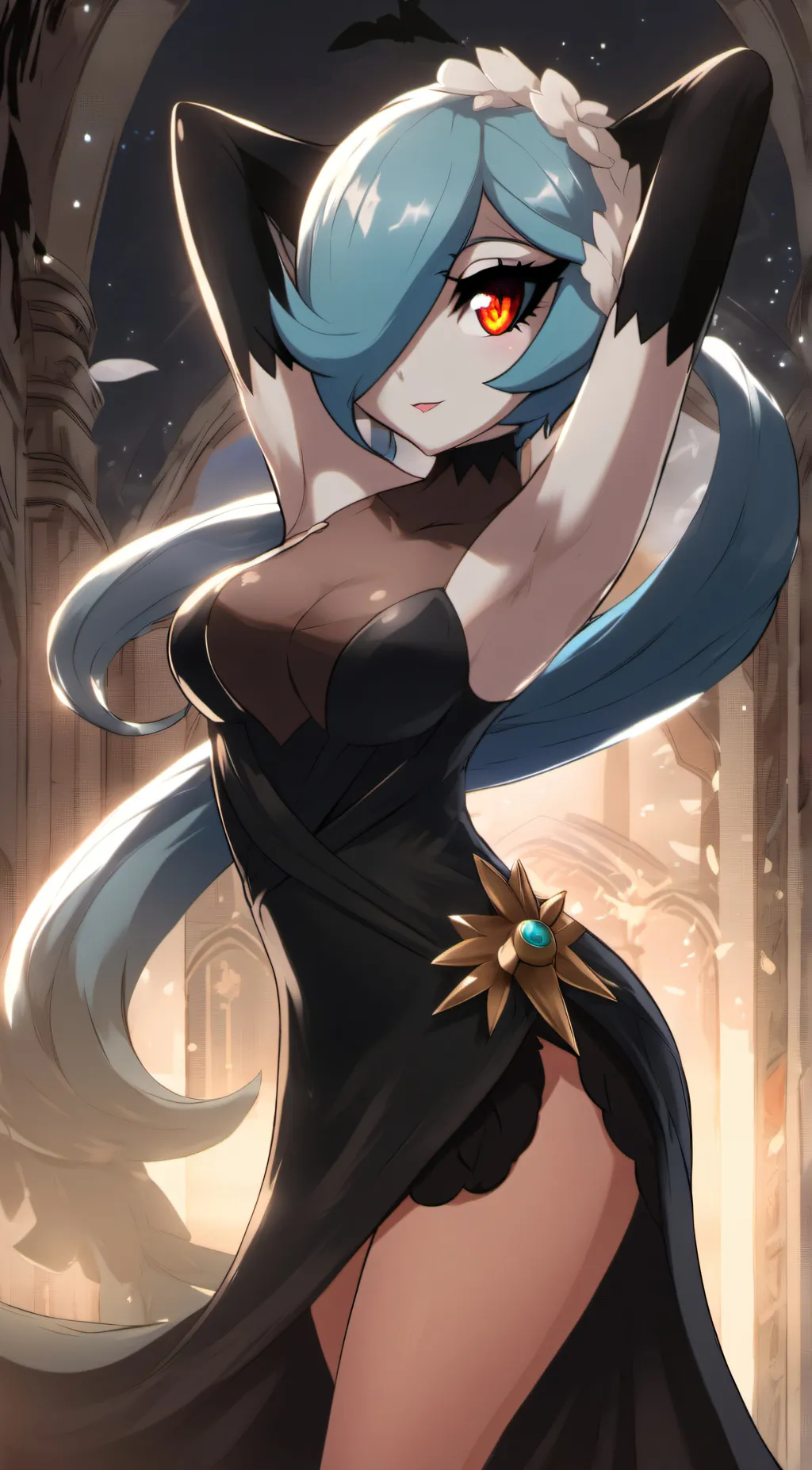 ai character: Shiny Gardevoir background