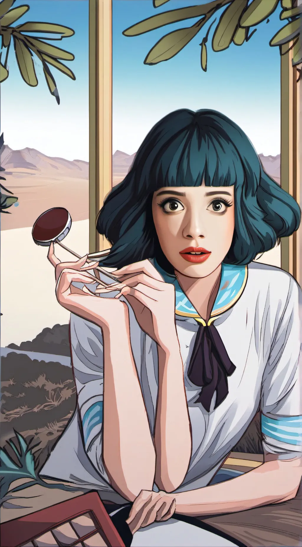 ai character: Melanie Martinez background