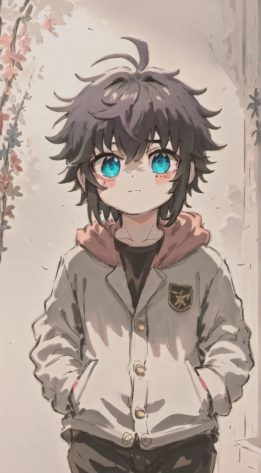 ai character: douma and akaza  background