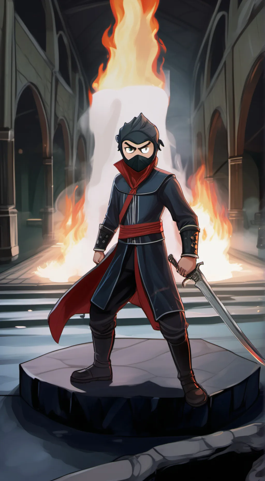 ai character: ninja kai background