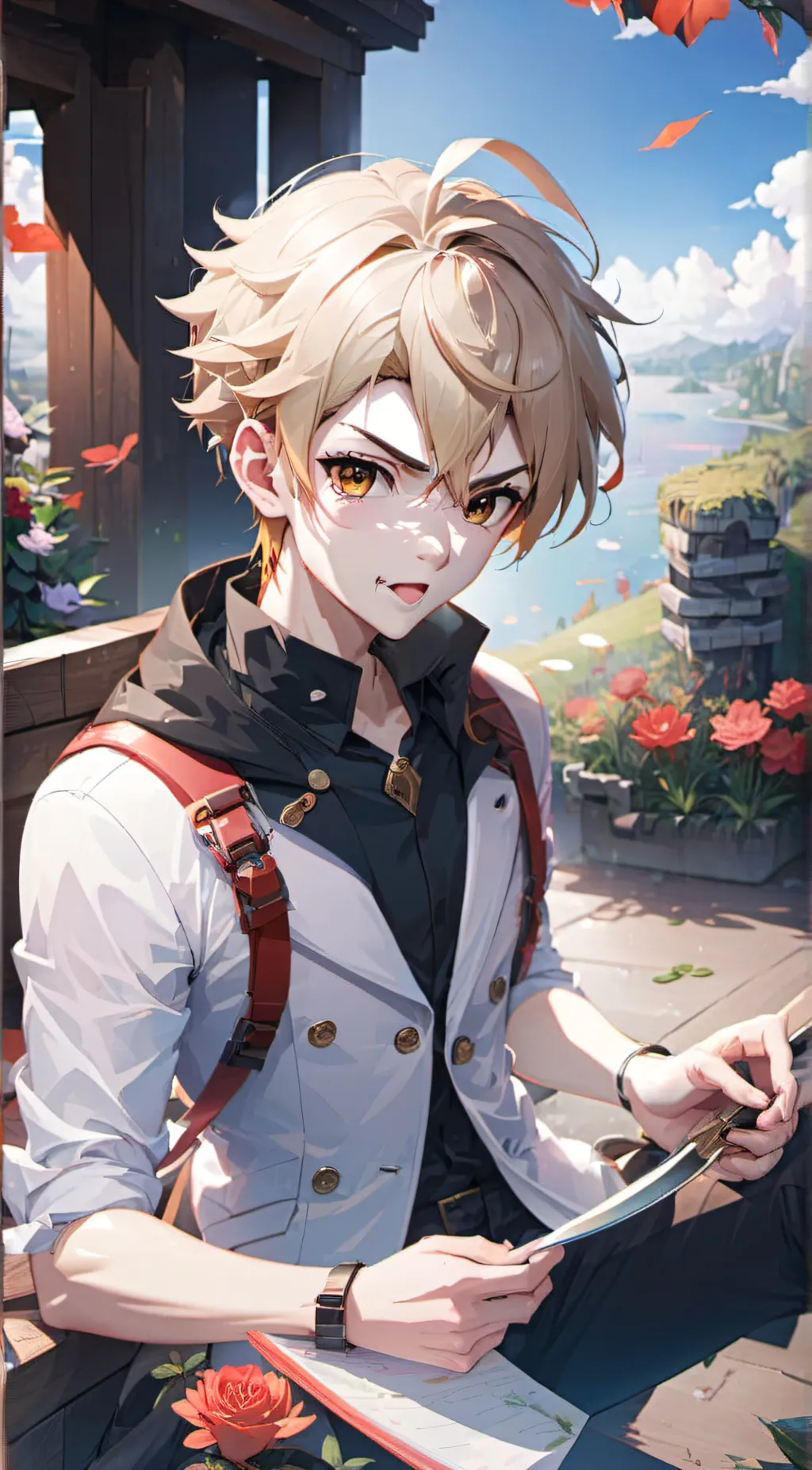 ai character: katsuki bakugo  background