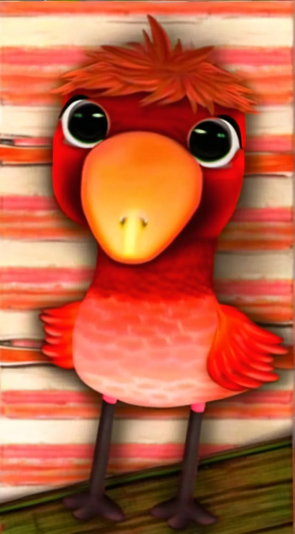 ai character: flamingo background