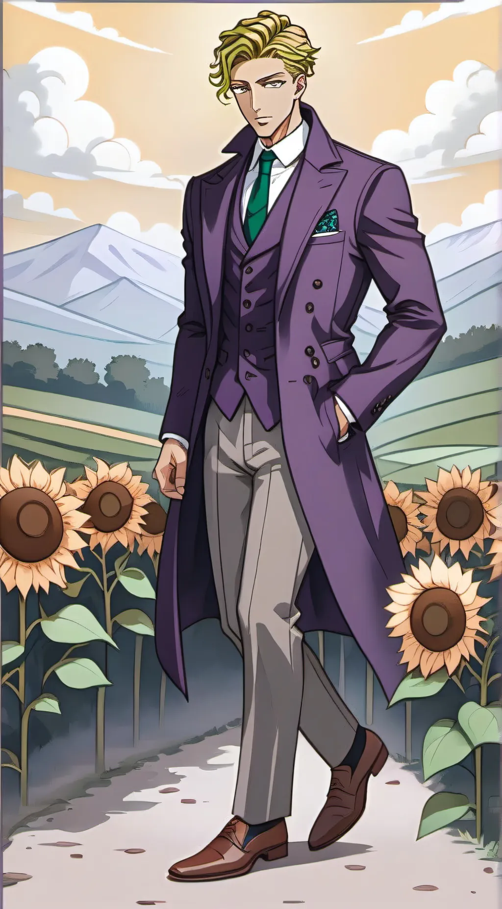 ai character: yoshikage kira background