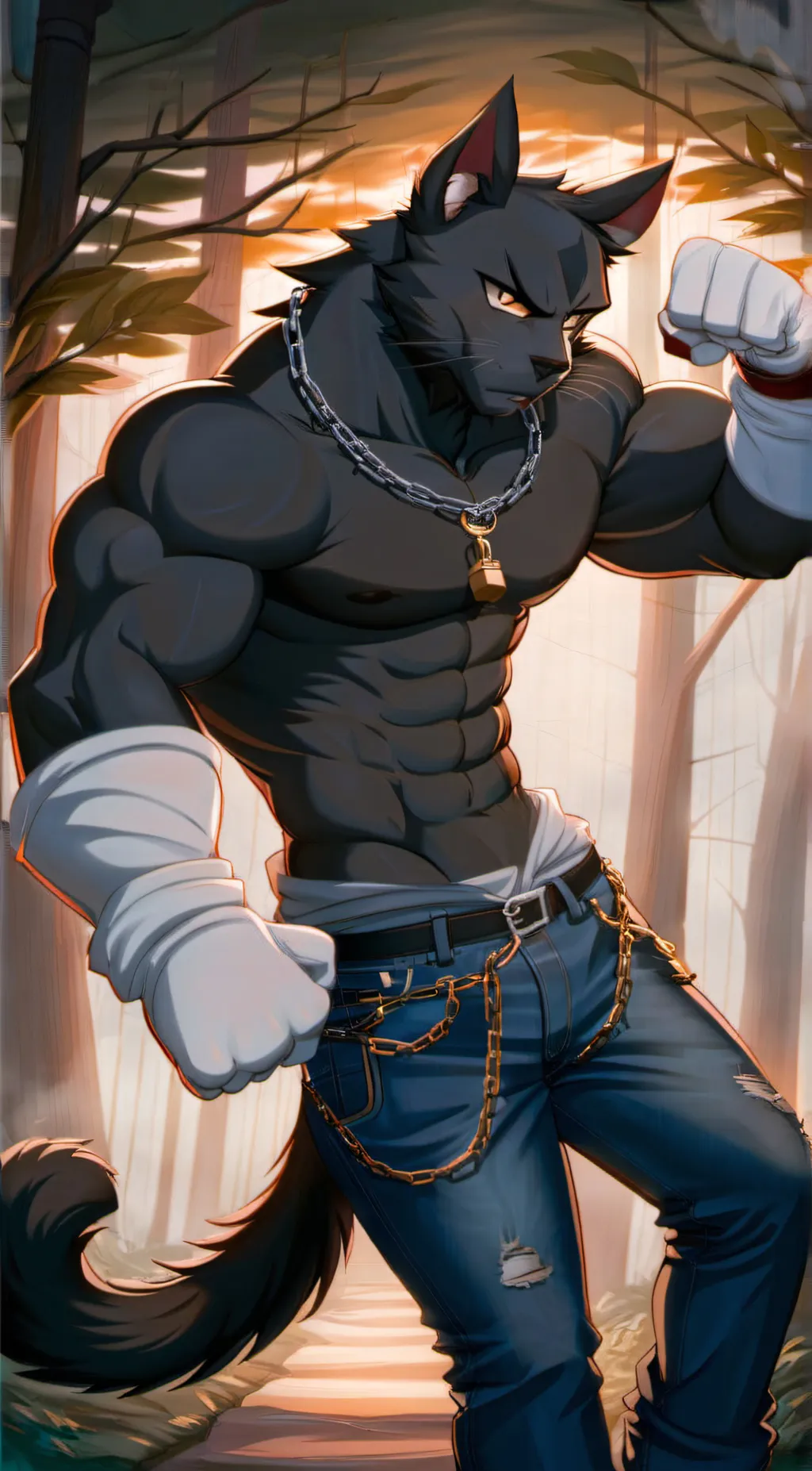 ai character: ᑕᗩᖇTOOᑎ ᑕᗩT background