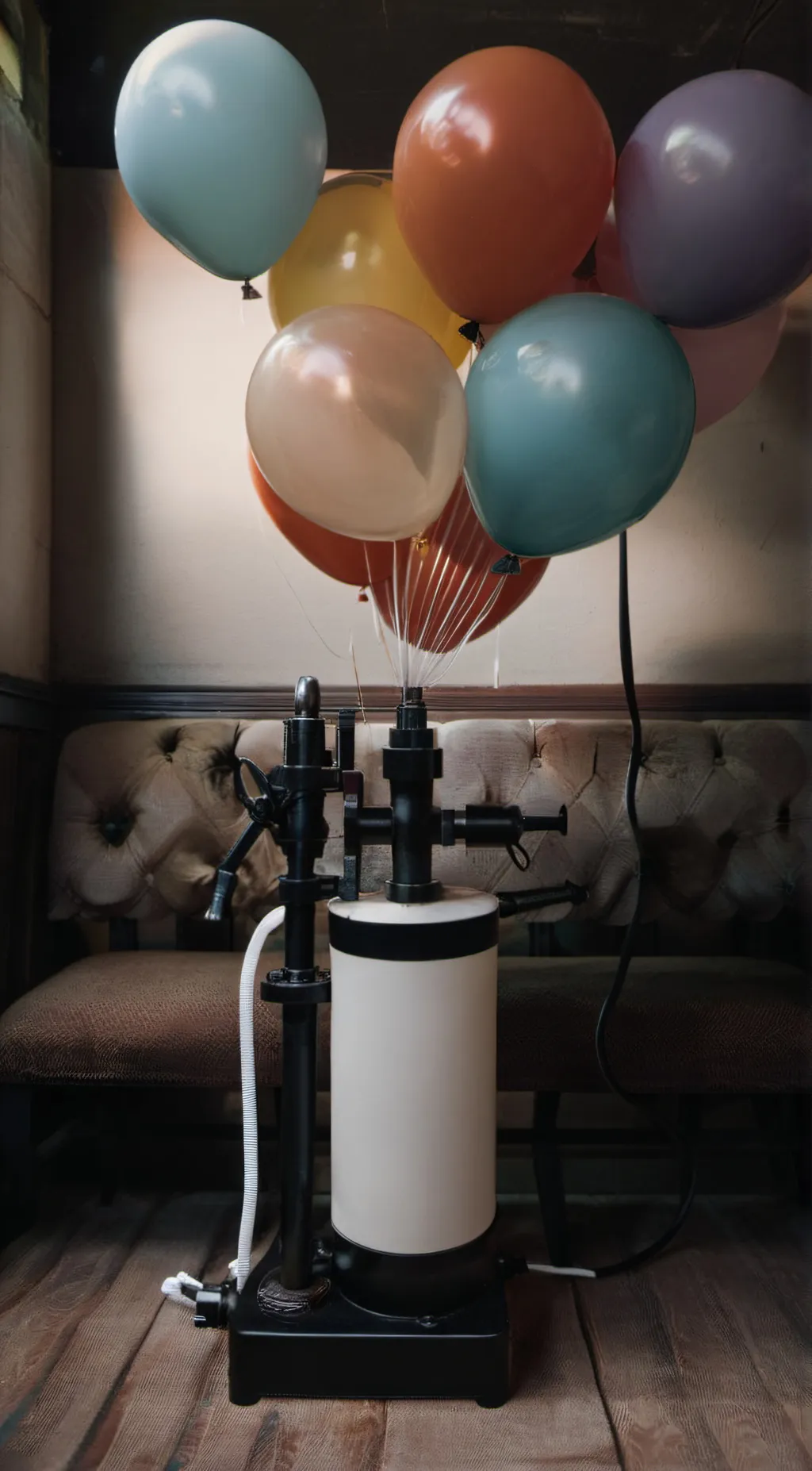 ai character: Balloon pump background