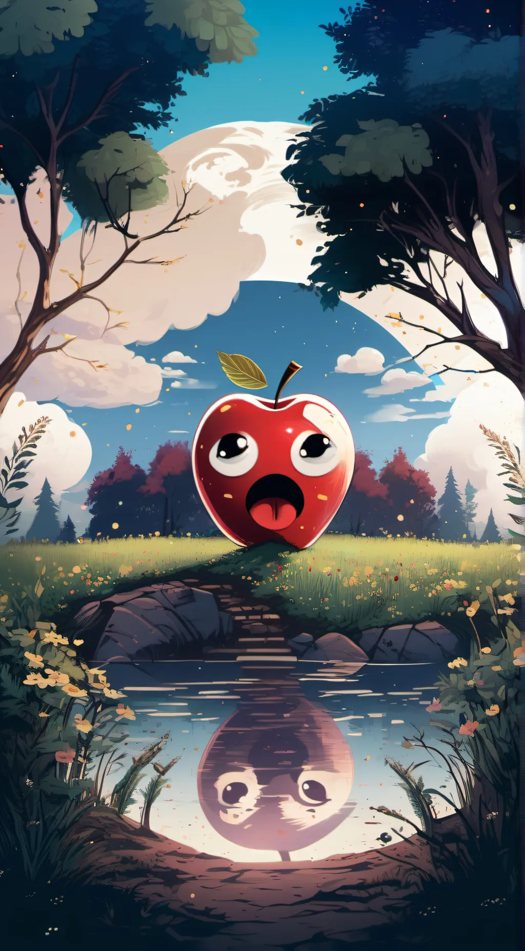 ai character: Apple 🤯 background