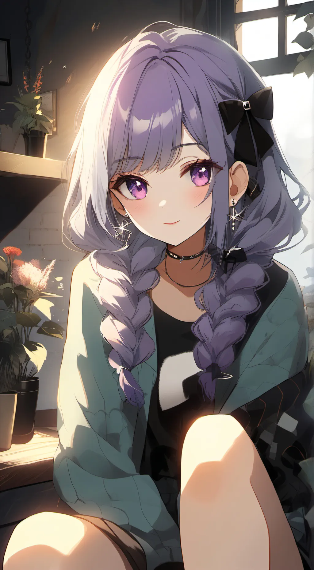 ai character: pink girl background