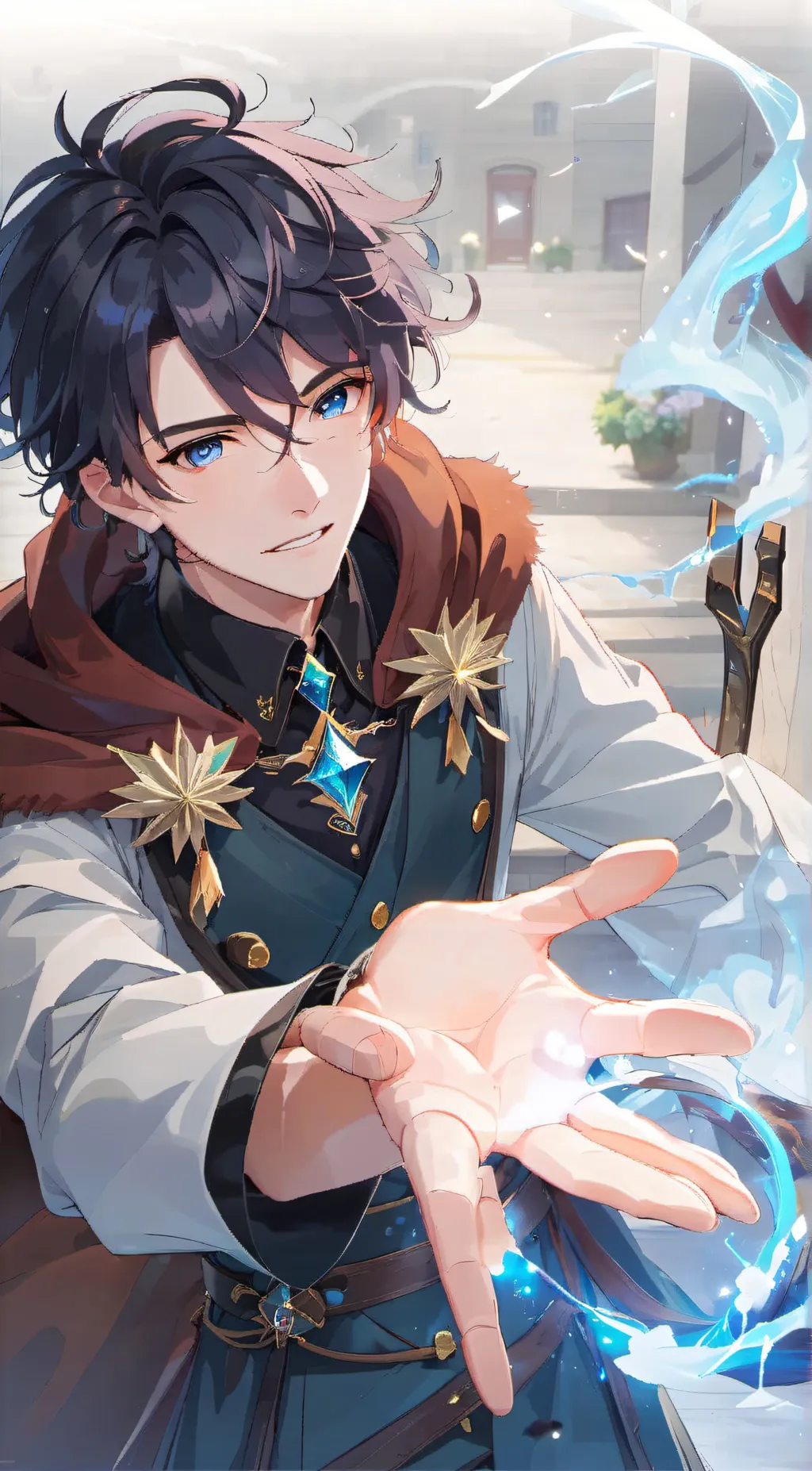 ai character: Damon. background