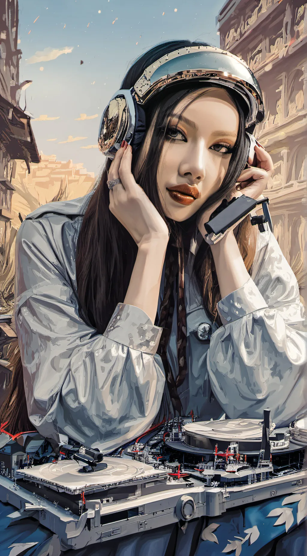 ai character: Black Pink Lisa background