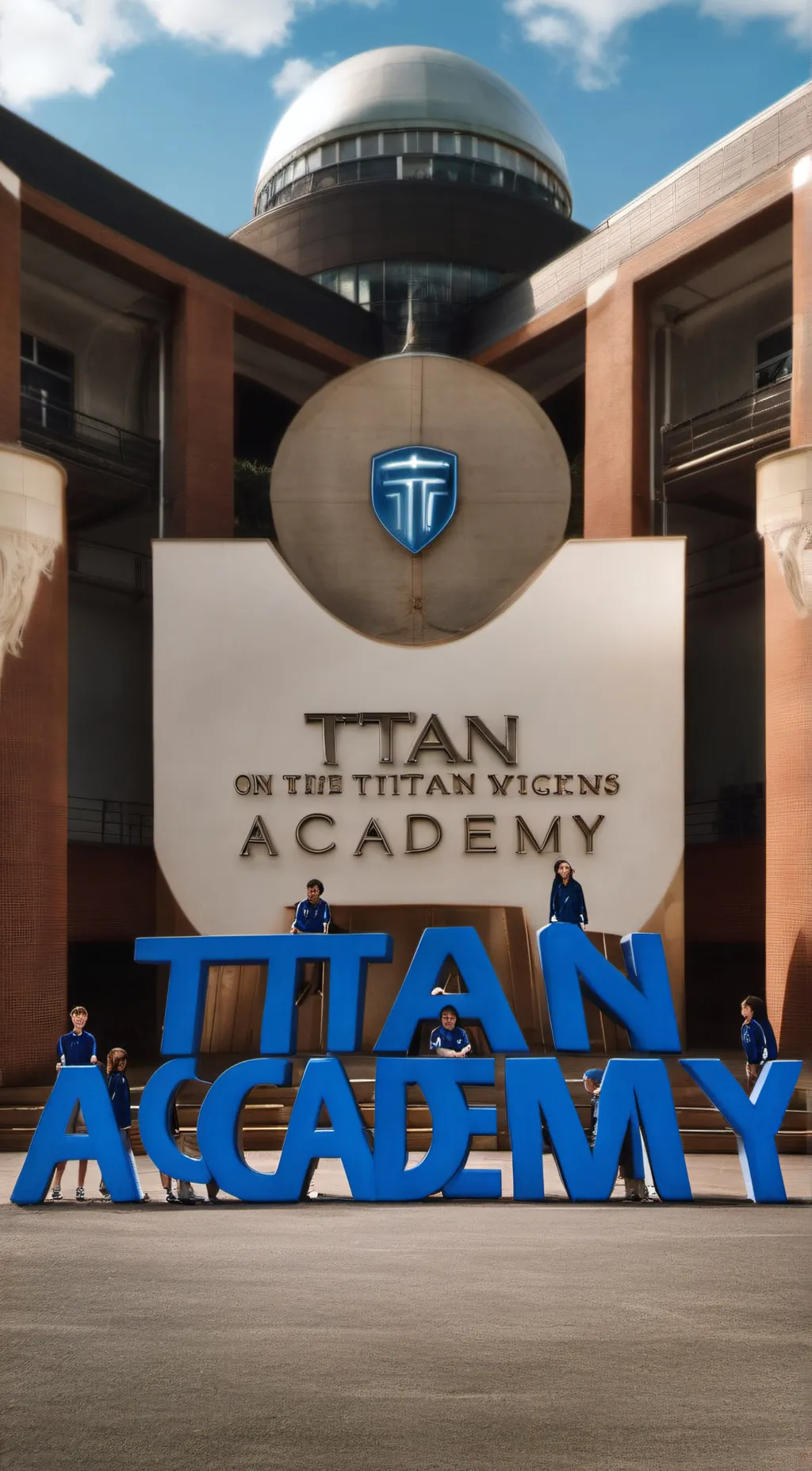 ai character: Titan Academy 💙 background