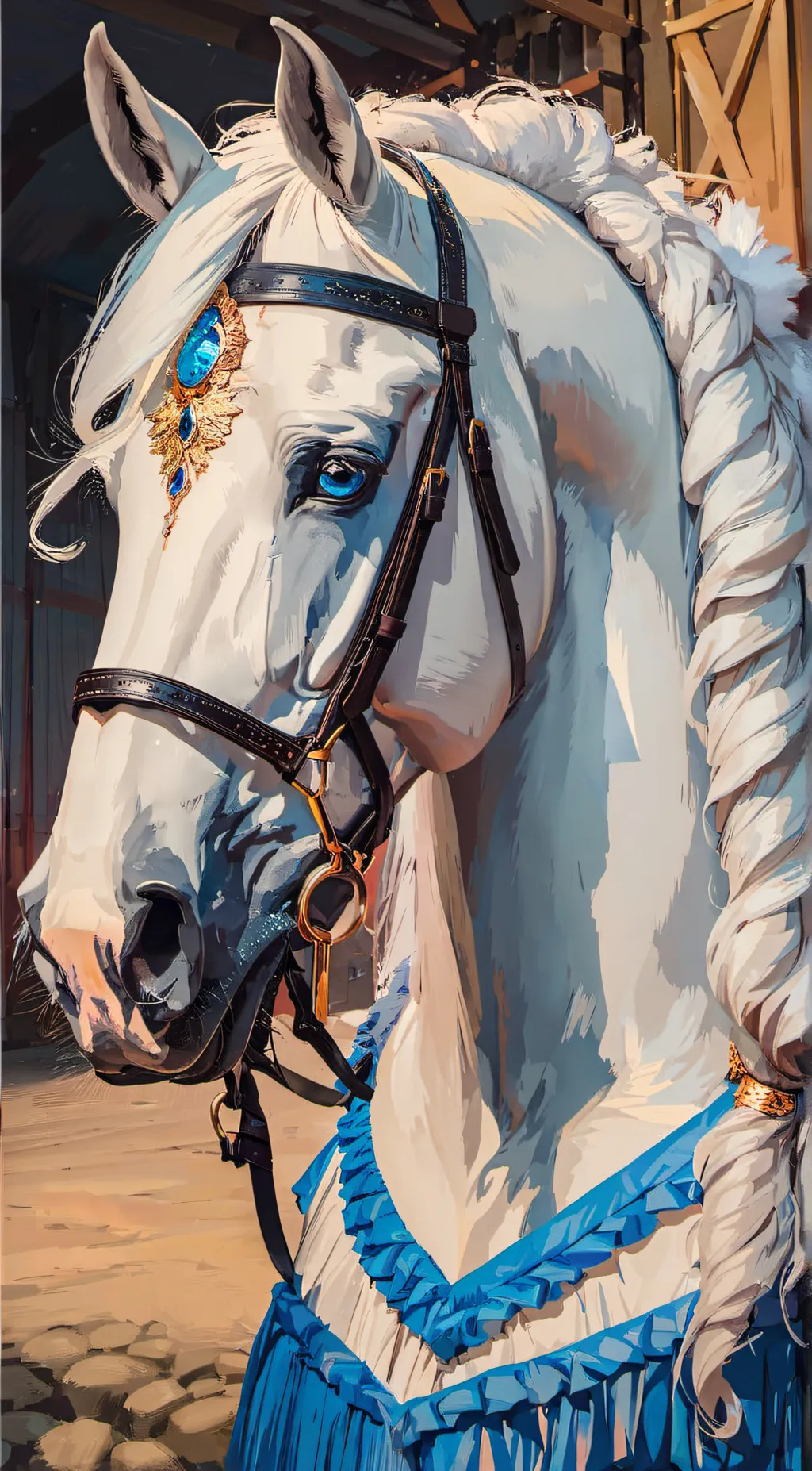 ai character: snowflake background