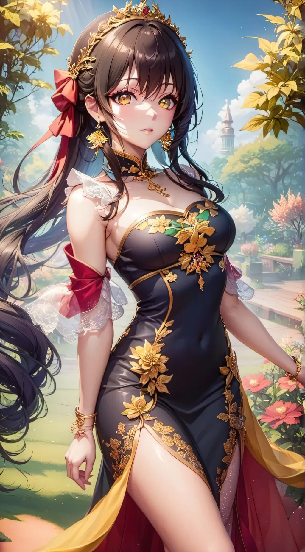 ai character: Violet background