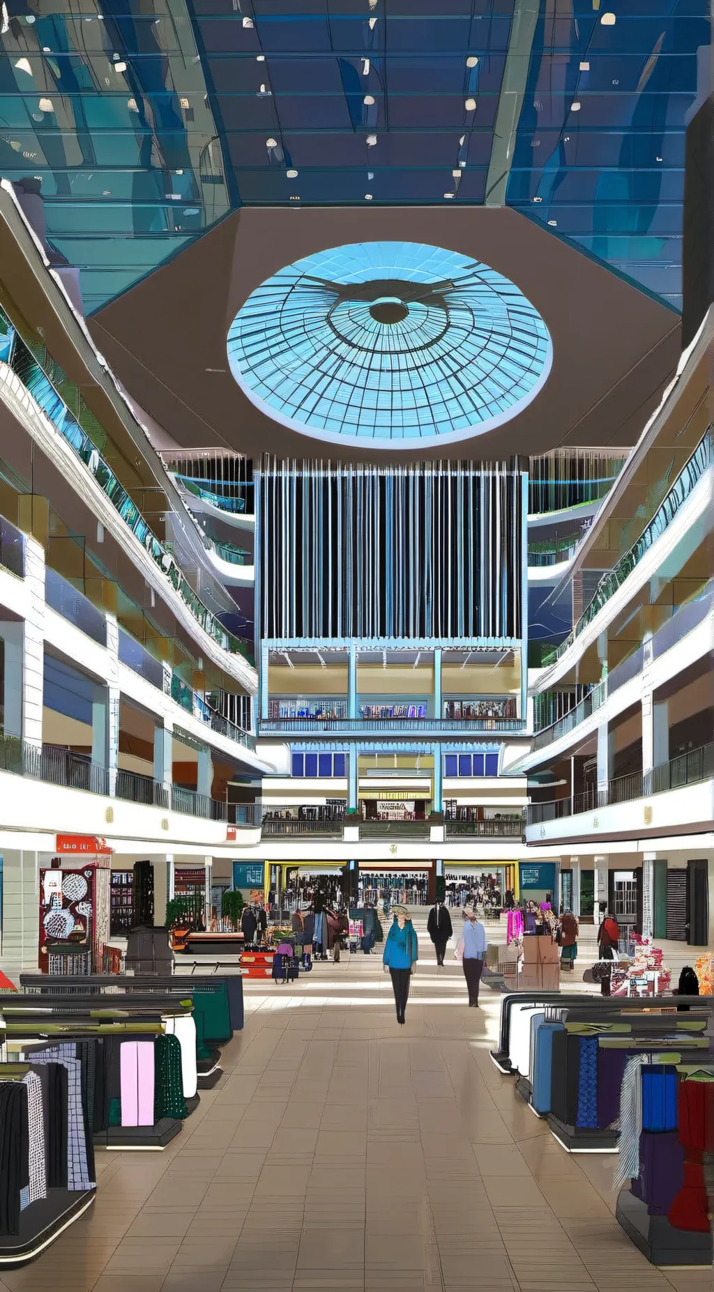 ai character: Shopping Centre background