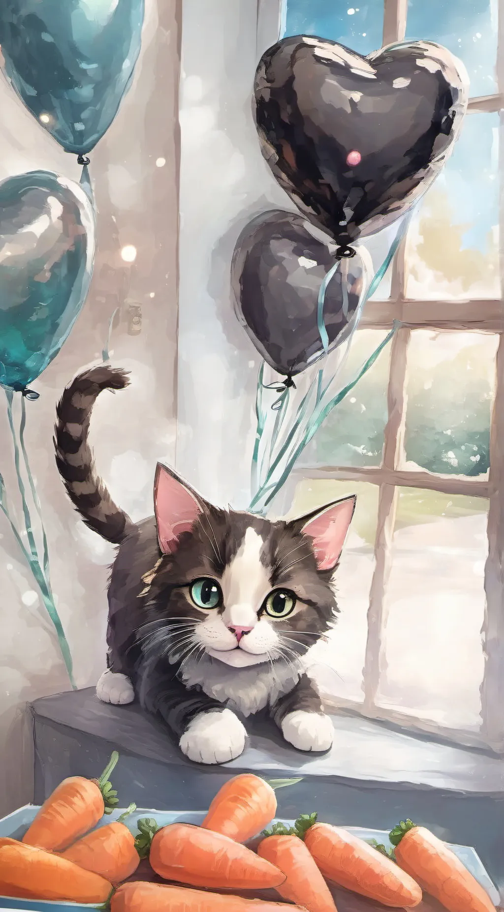 ai character: carrot background