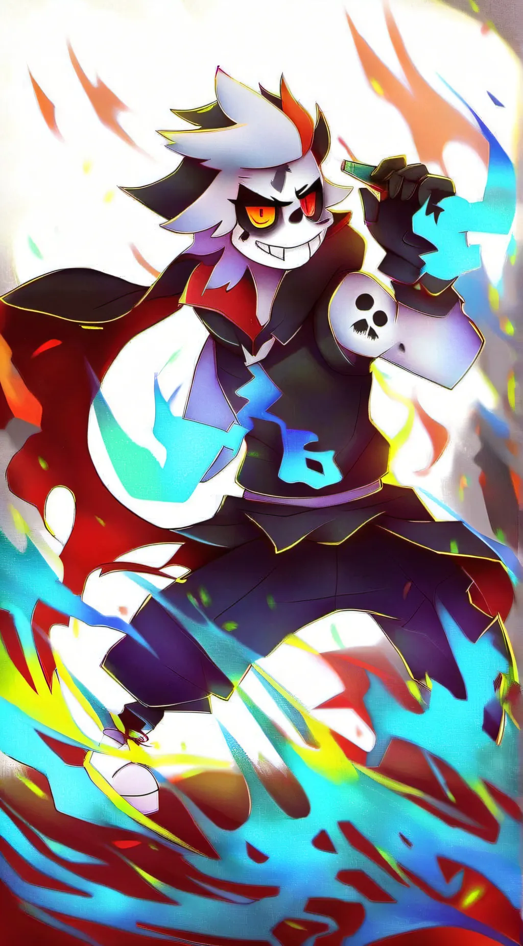 ai character: Ink sans x error background