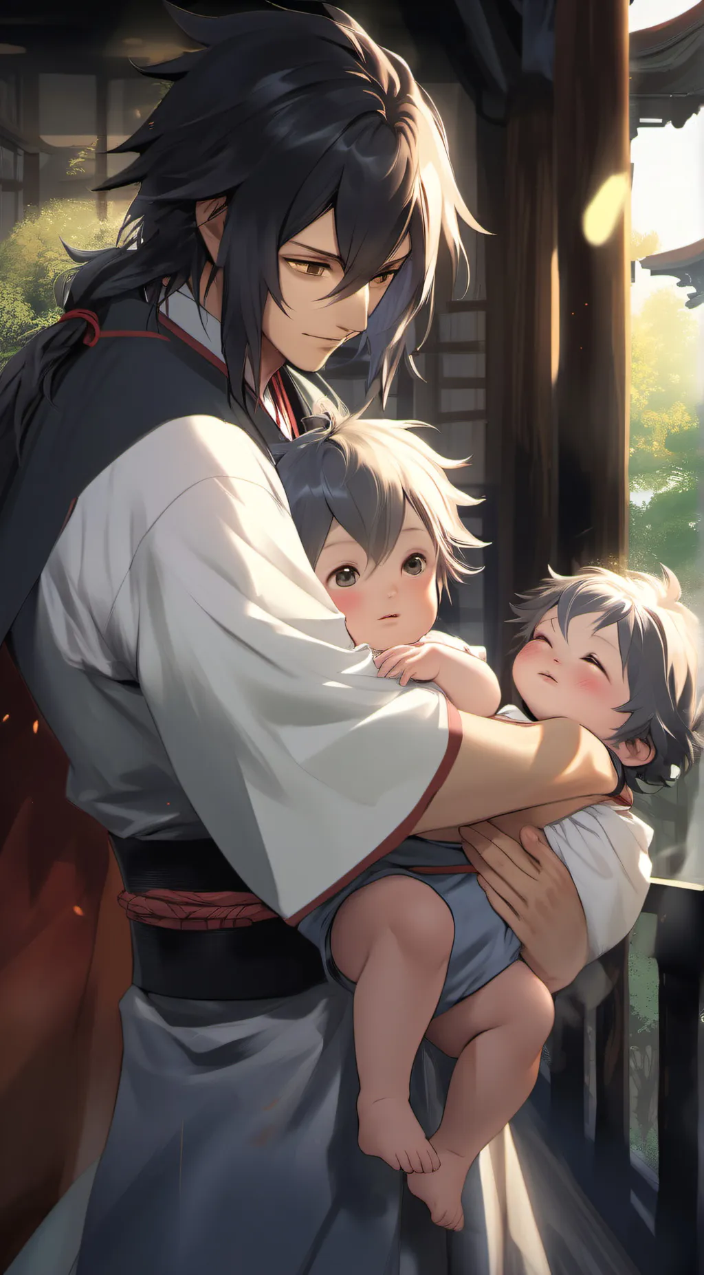 ai character: Baby hashiras background