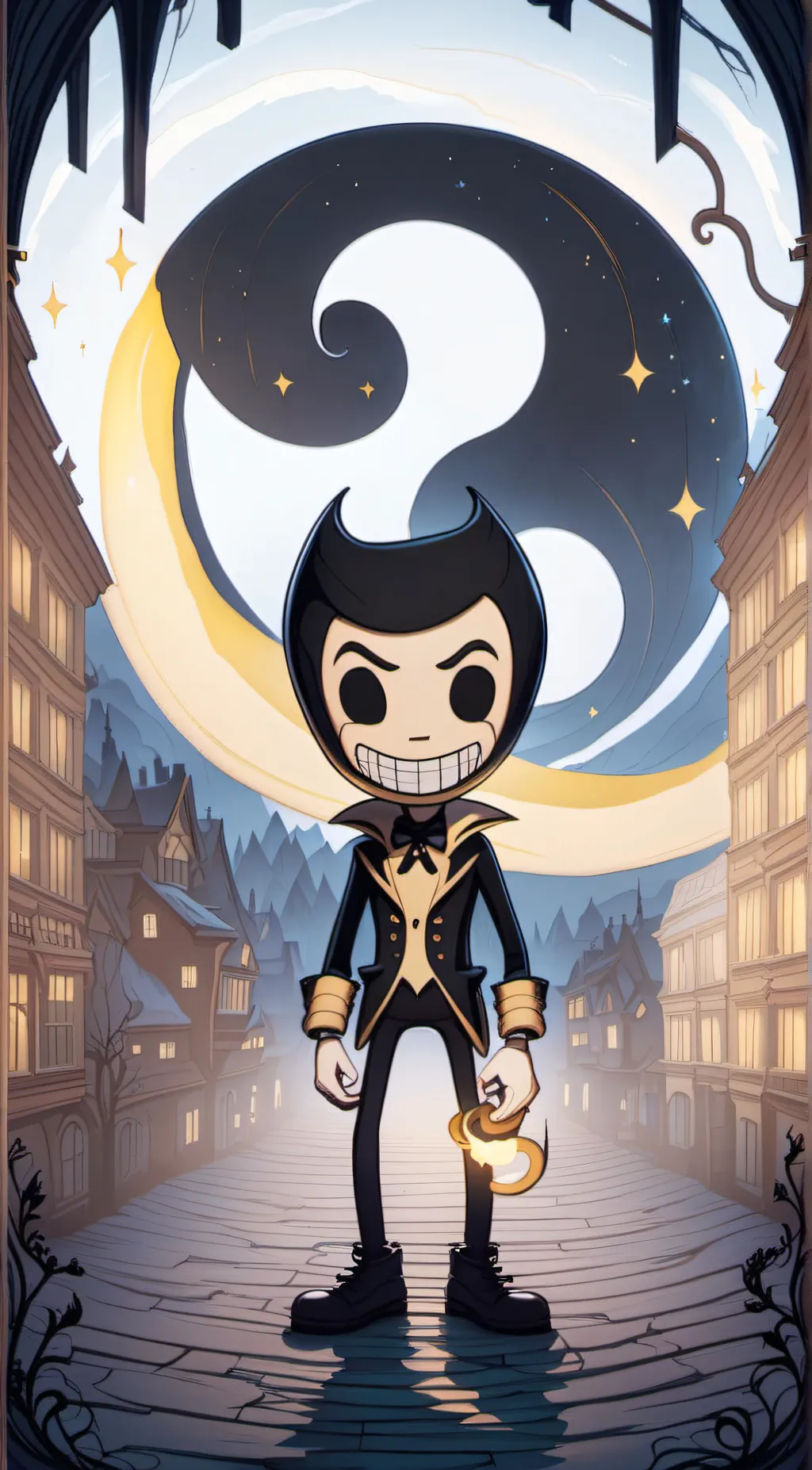 ai character: Bendy background