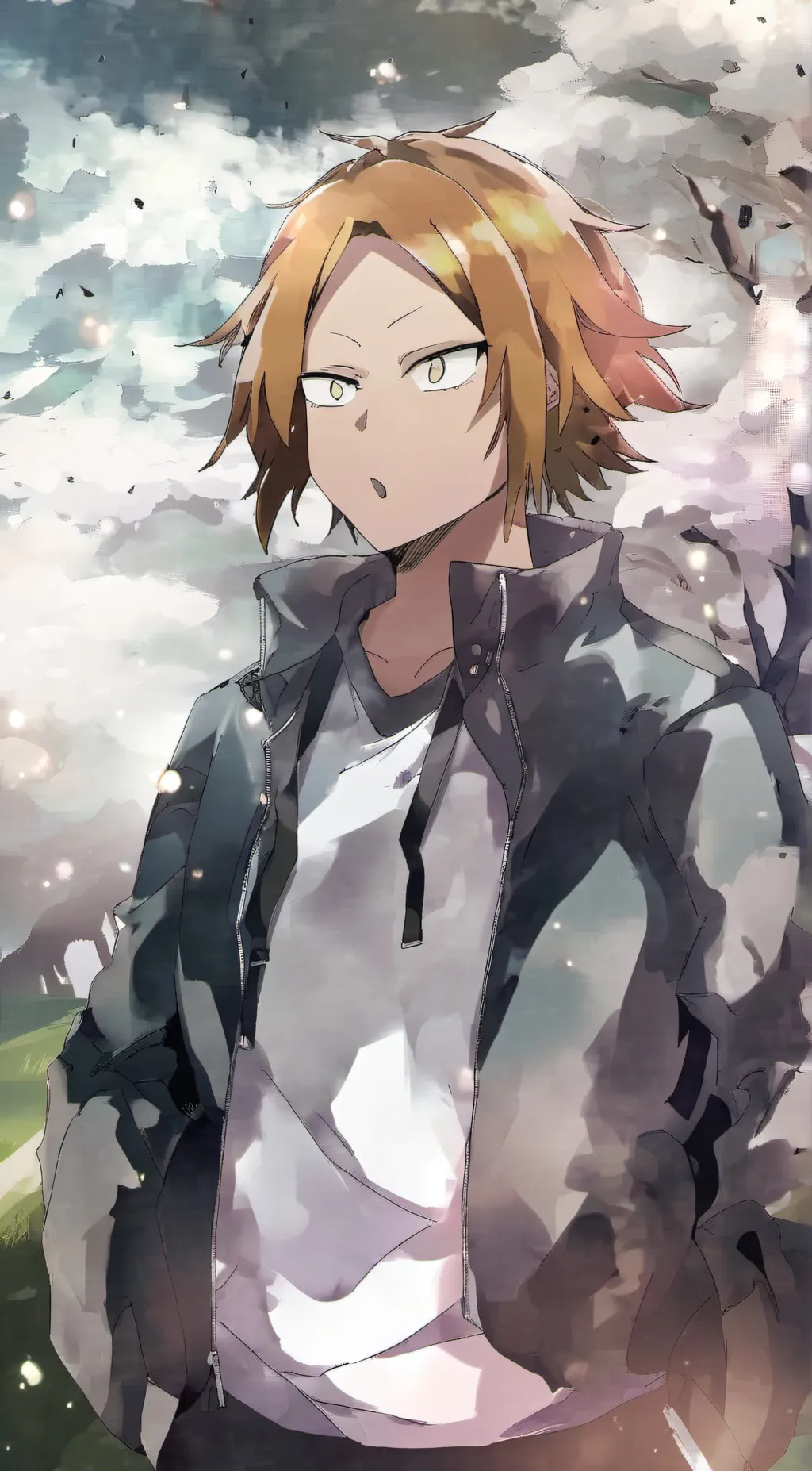 ai character: Denki Kaminari background