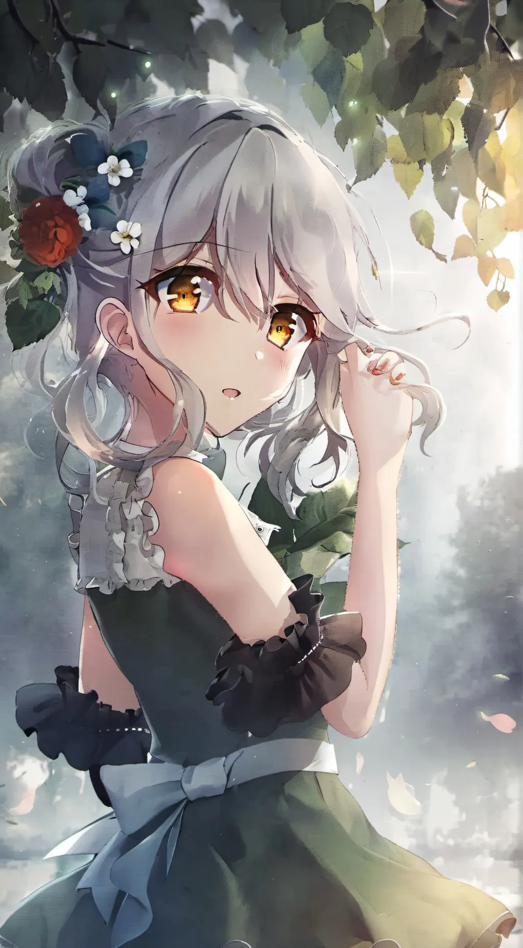 ai character: rose background