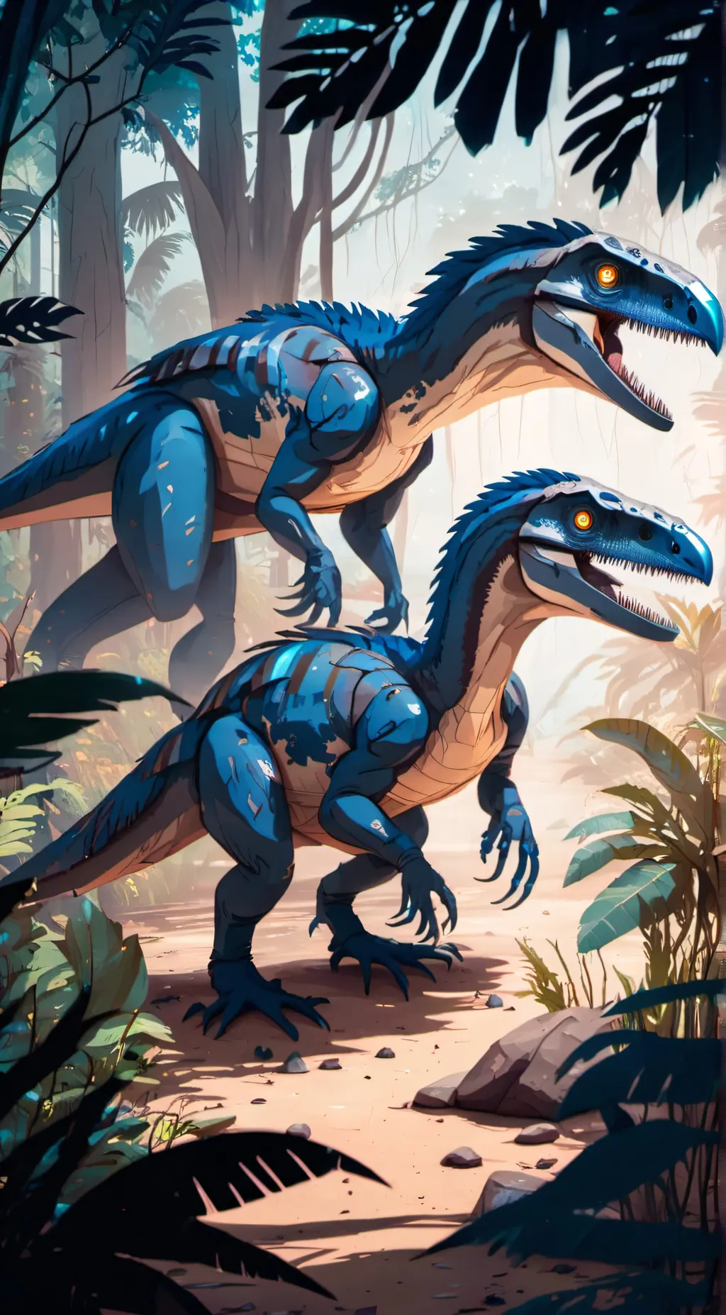 Talkie AI - Chat with Blue Velociraptor