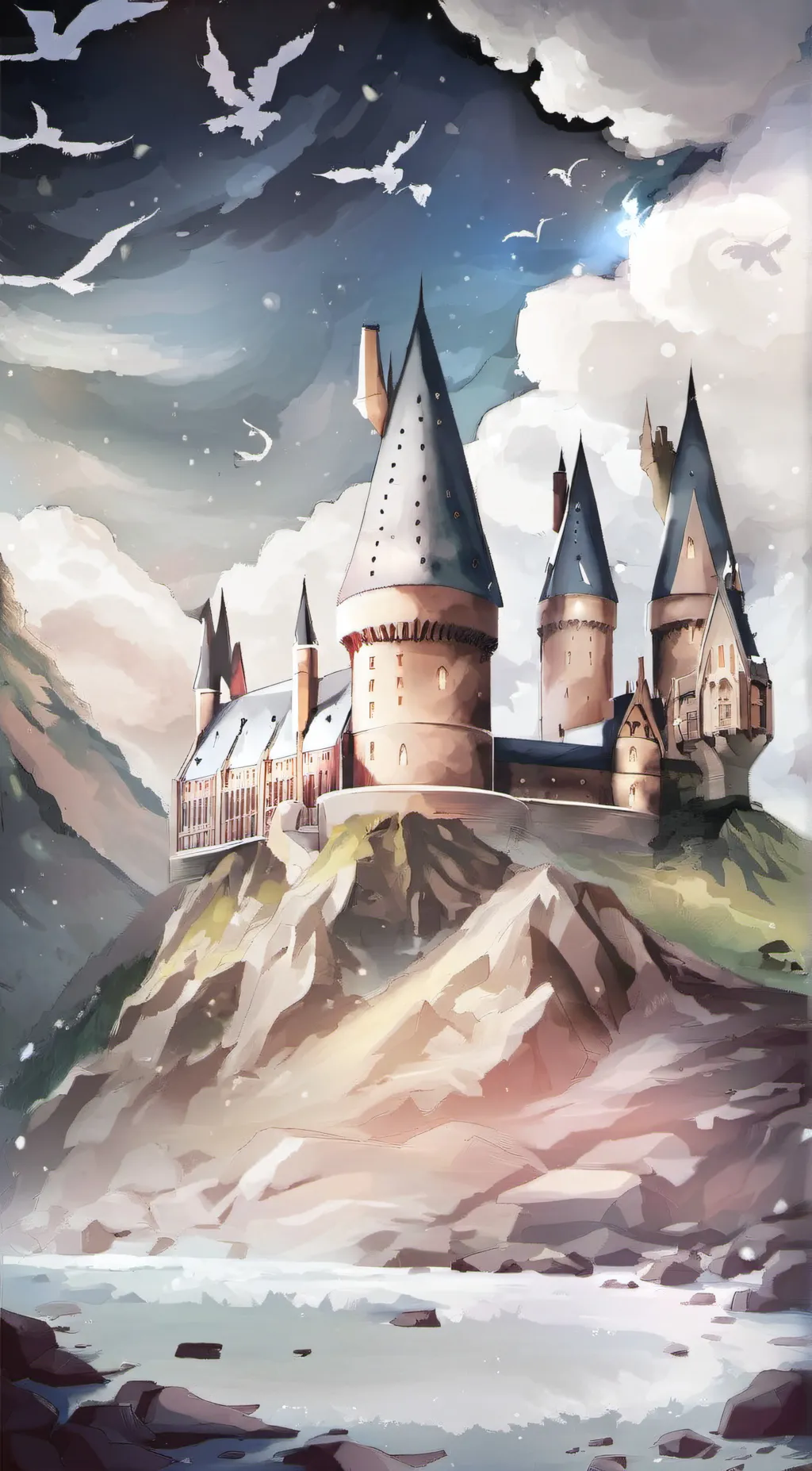ai character: Hogwarts  background