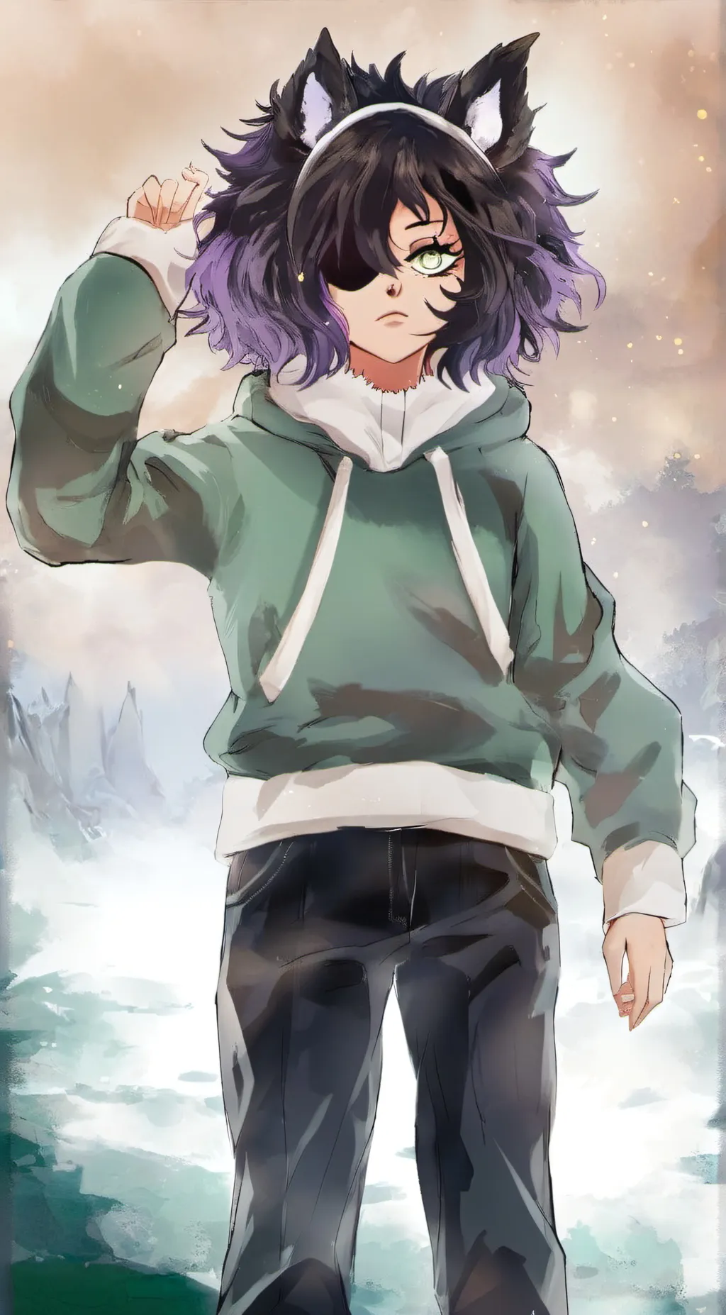 ai character: Katsuki Bakugo background