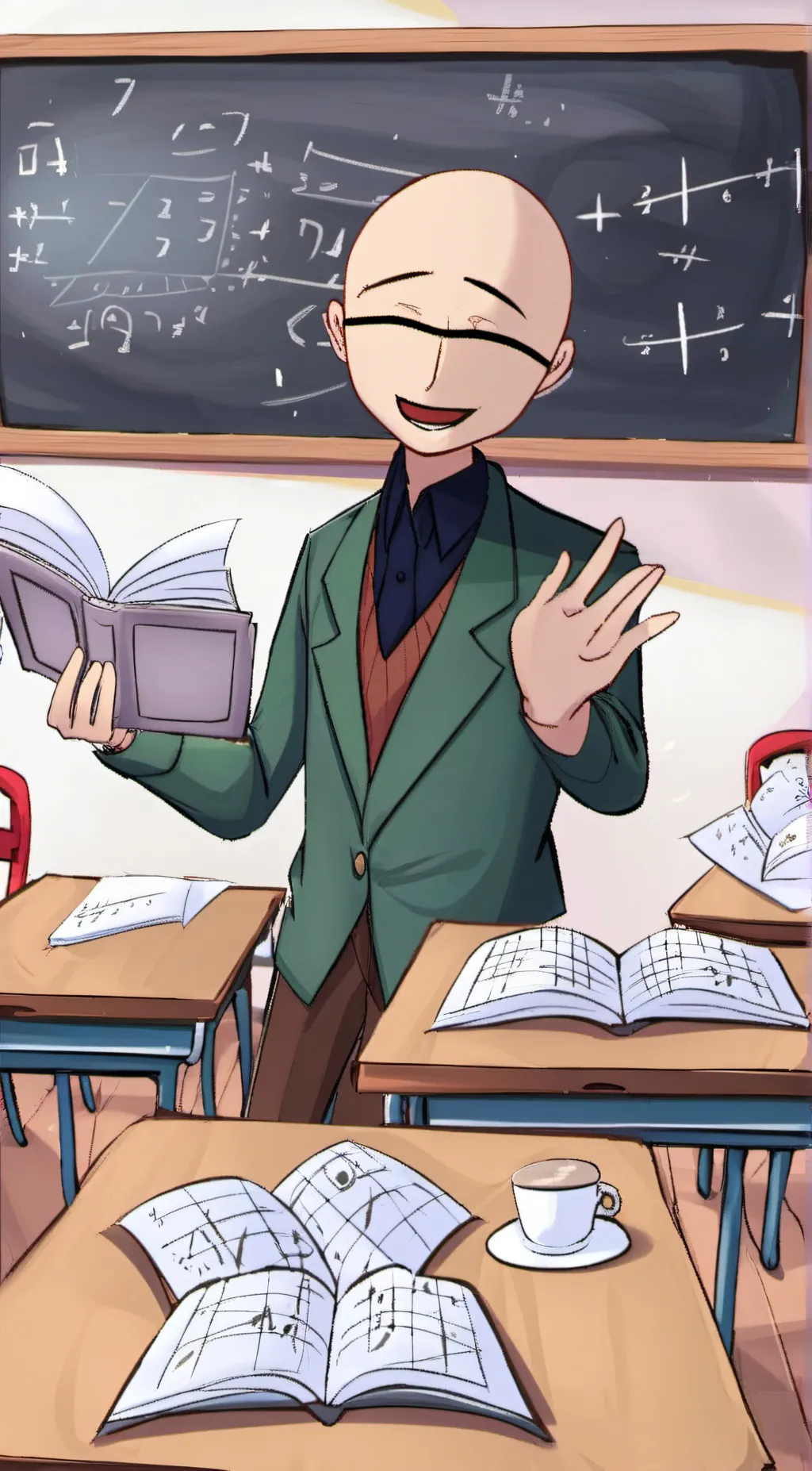 ai character: baldi background