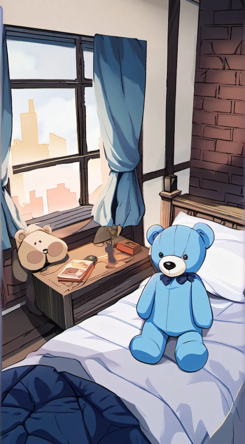 ai character: Gummy bear plush background