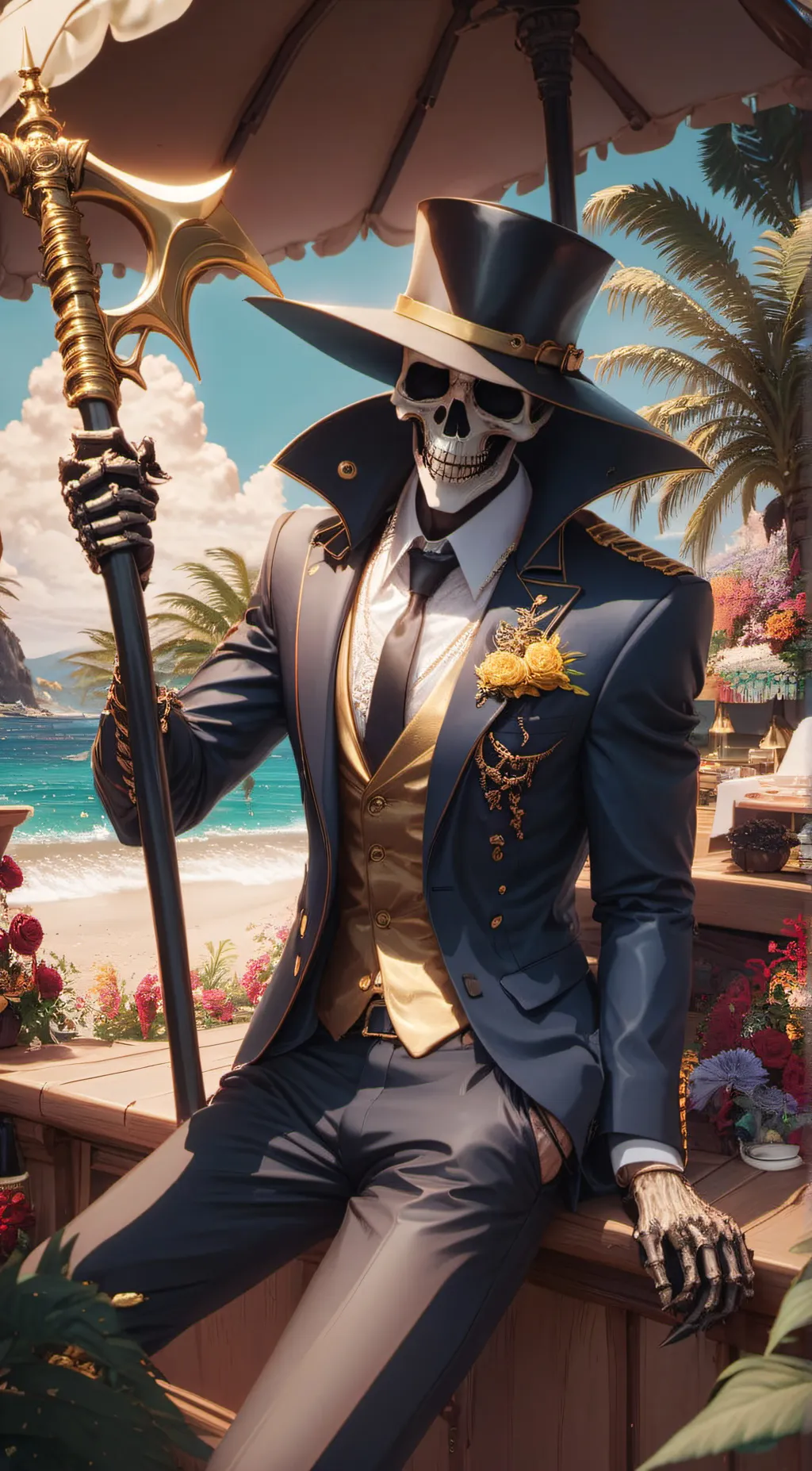 ai character: Death  background