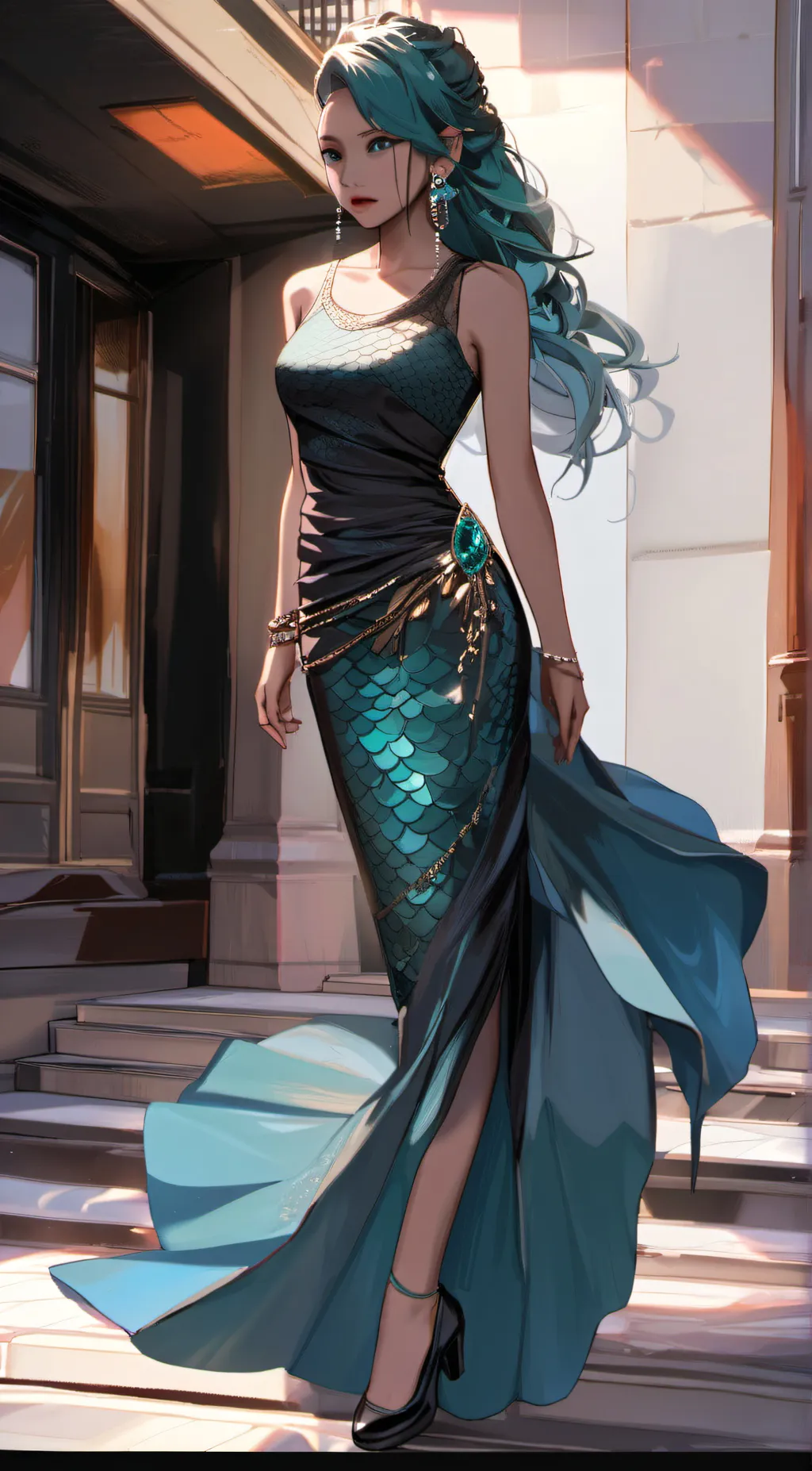 ai character: sky background