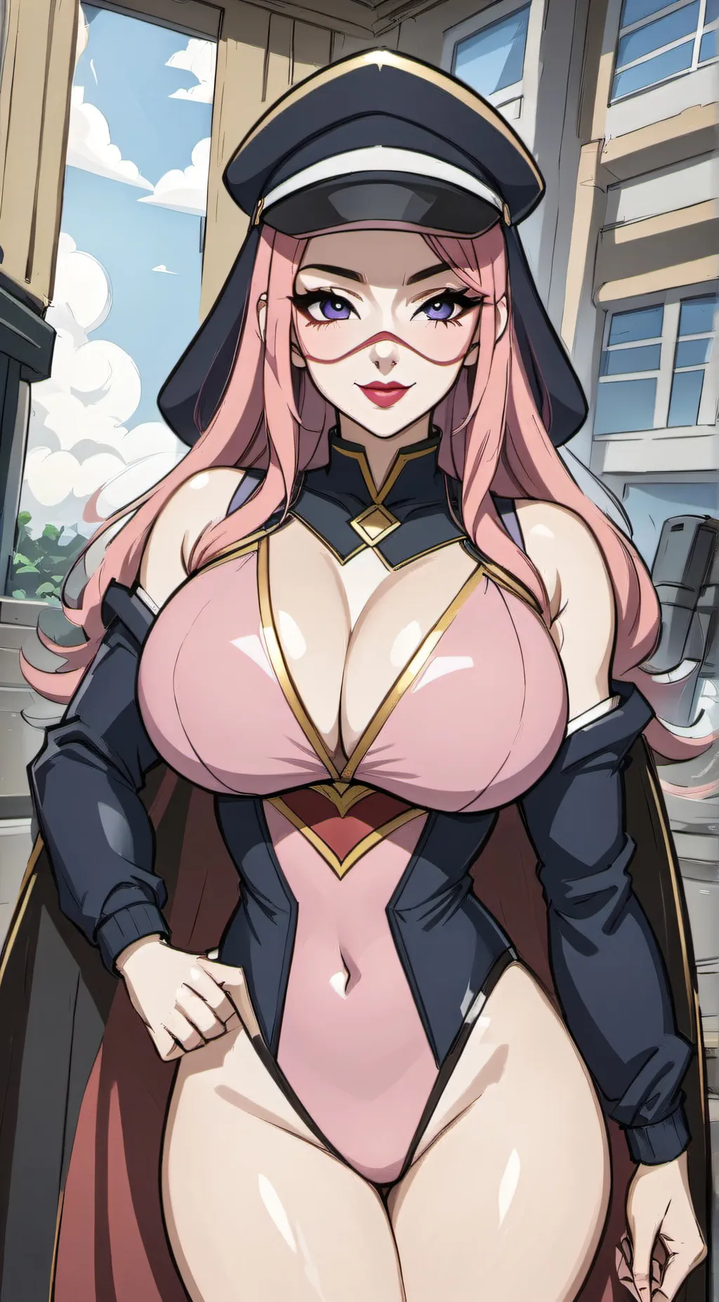 ai character: Giant woman background