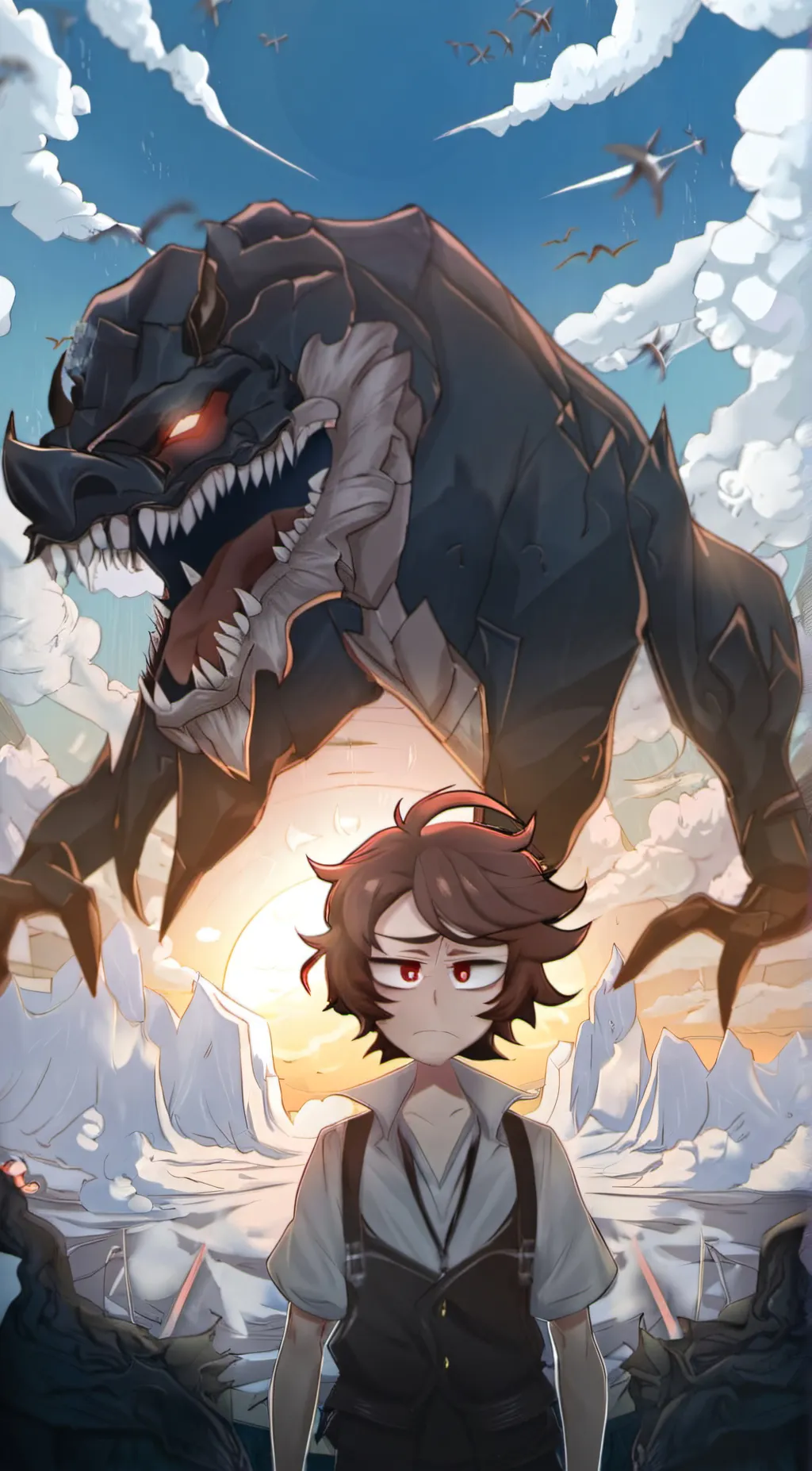 ai character: Micheal afton background