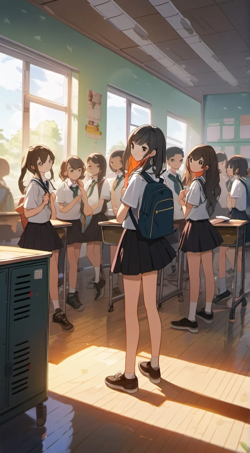 ai character: The classroom background