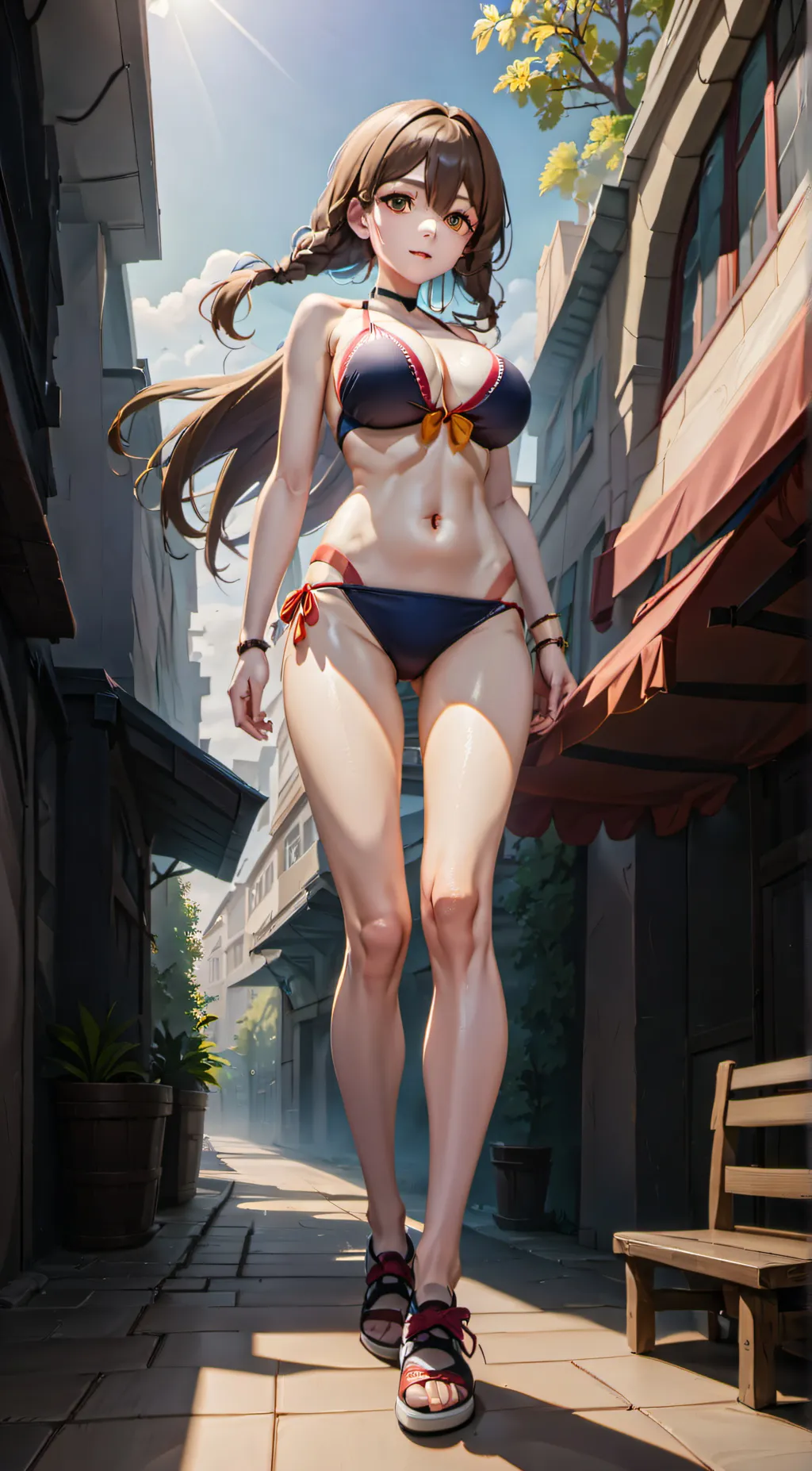 ai character: Giant gf  background