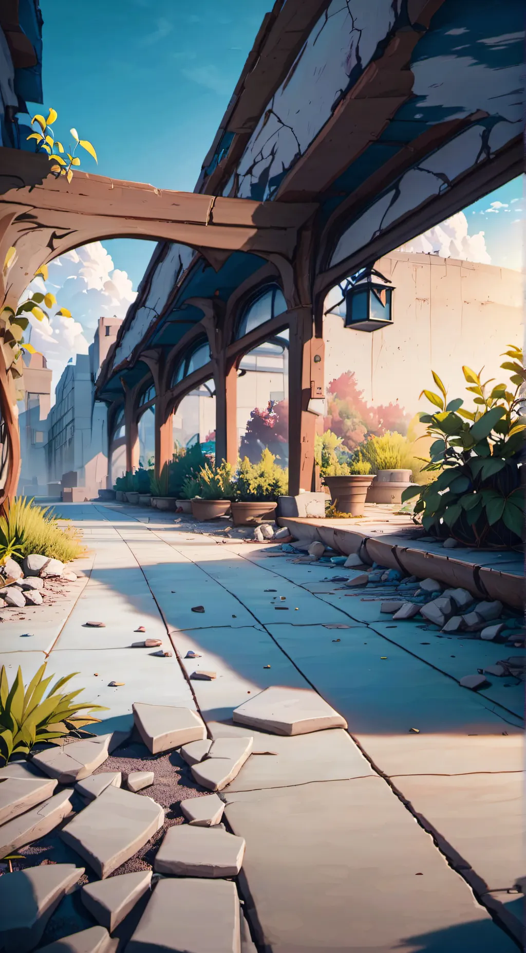 ai character: Cement background