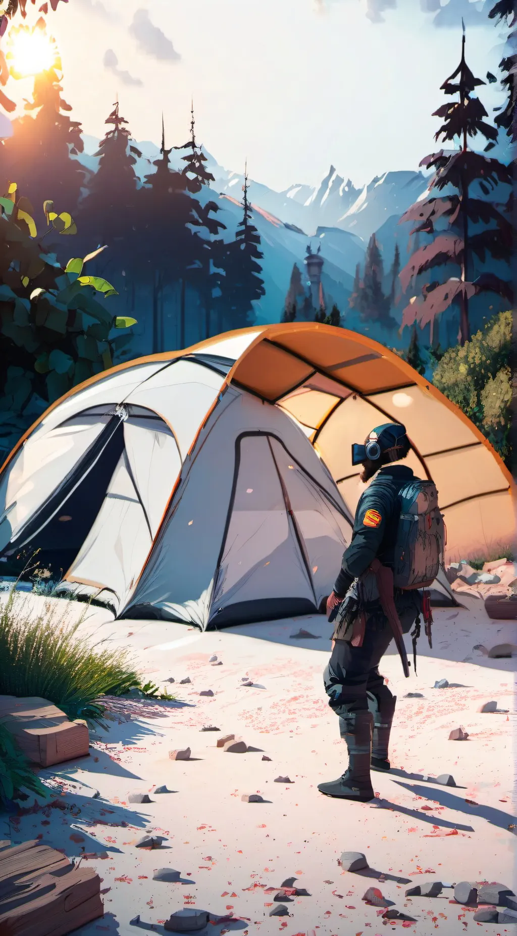 ai character: titan speakerman background