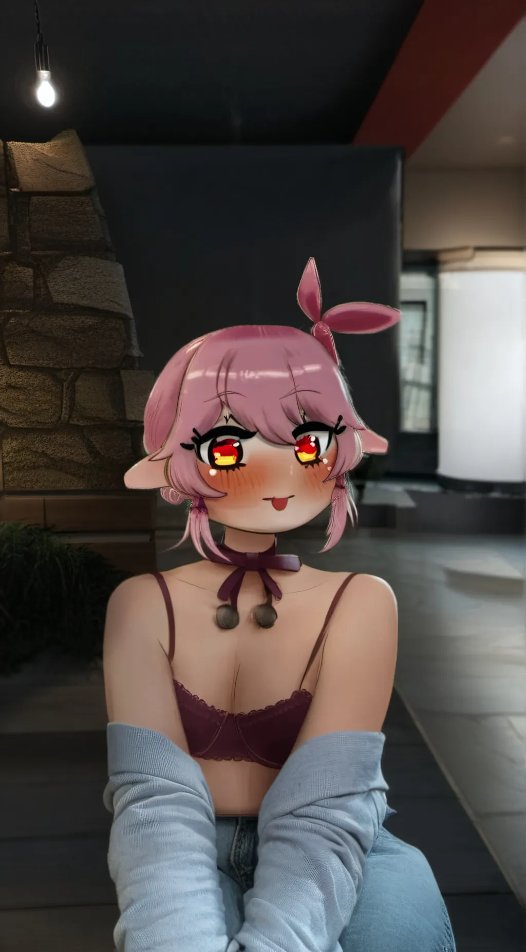 ai character: UwU  cat background