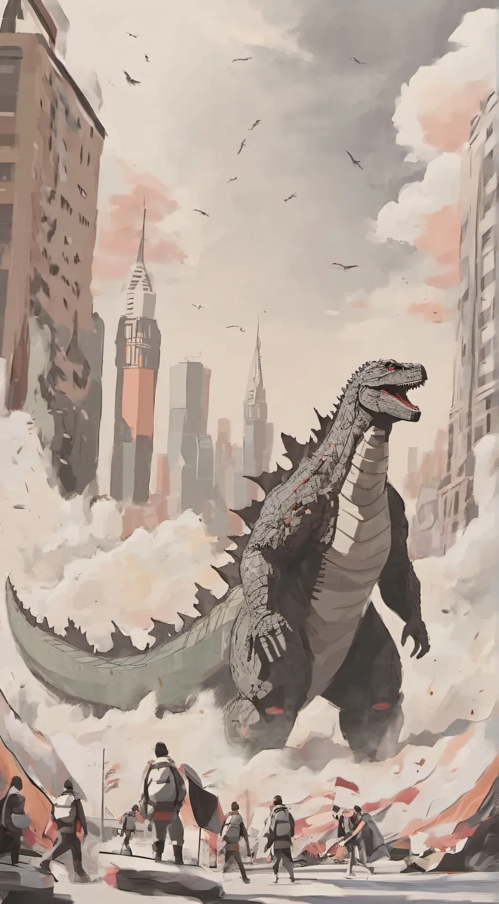 ai character: Godzilla ultimate  background