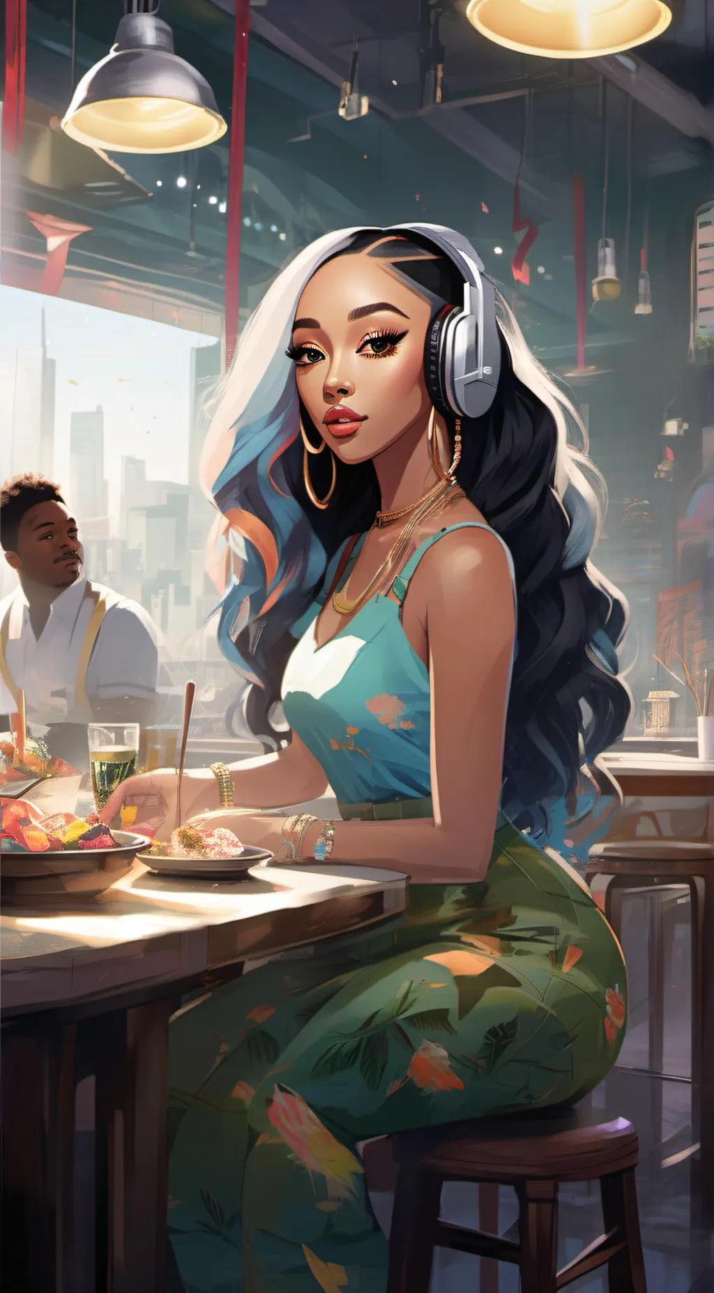 ai character: Doja cat background