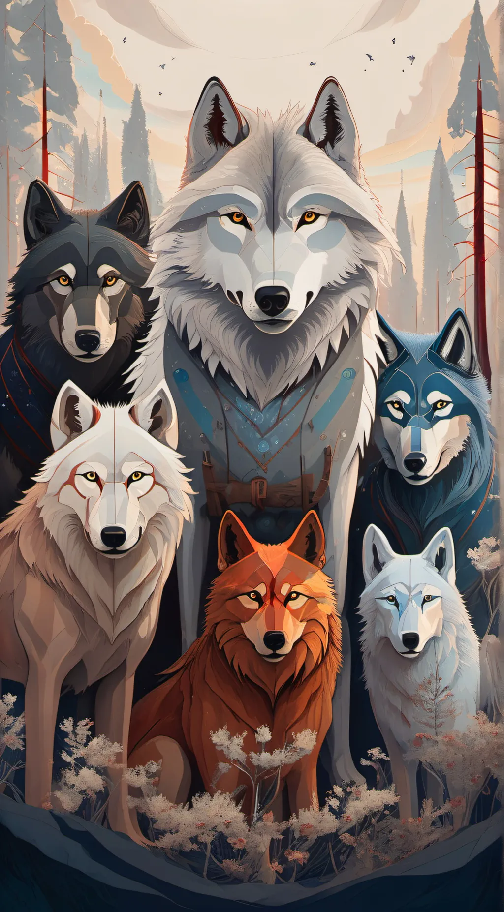 Chat with Six wolves - text or voice, Enjoy AI Chat Free & Safe